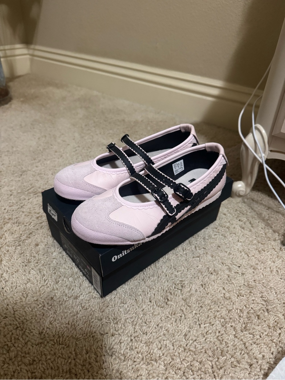 Onitsuka Mexico 66 Tigers Tgrs Mary Jane Ballet Flat in Crystal Pink Graphite - Picture 3 of 4